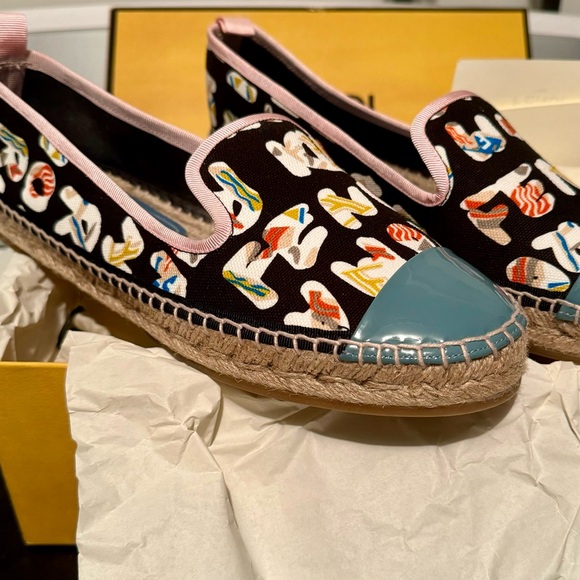 🚨🚨SOLD 🚨🚨Authentic✨✨EUC Fendi Espadrilles Shoes Authentic Luxury size9 - Picture 8 of 8